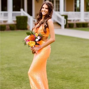 Jovani sequence cut out dress size 2